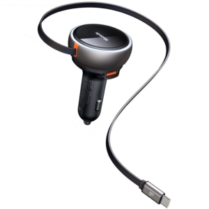 شارژر فندکی فست شارژ ماشین تایپ سی 80 وات با کابل جمع شونده تایپ سی مکدودو مدل CC-4850