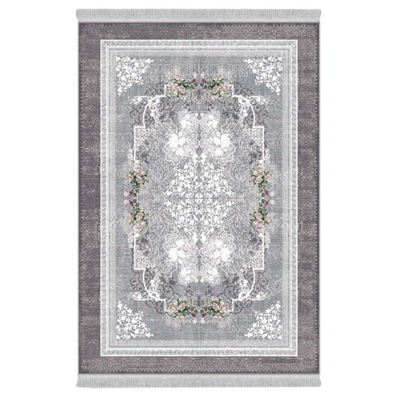 فرش پارچهای دفه مدل فرشینه طرح مدرن کد 168