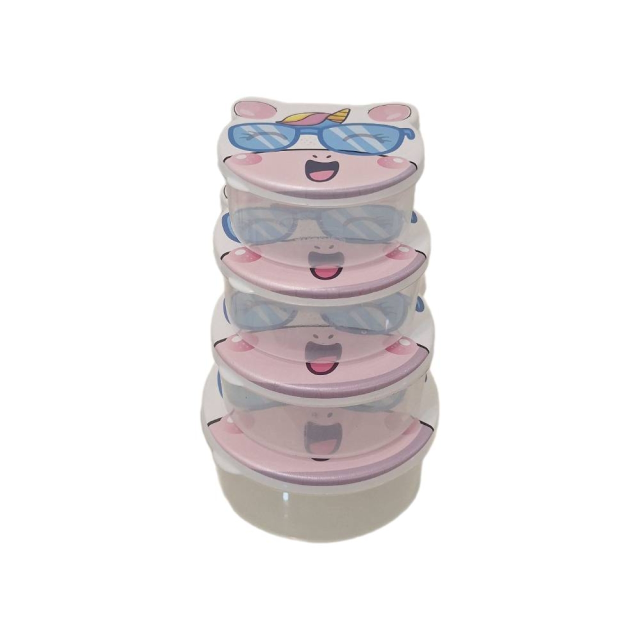  ظرف نگهدارنده طرح اسب تک شاخ کد 1001 مجموعه 4 عددی