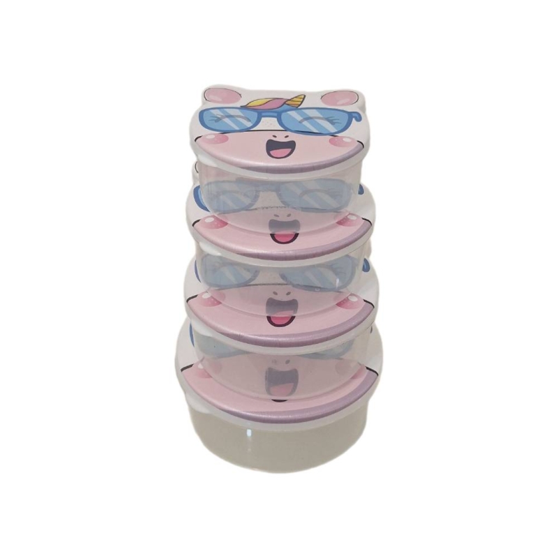  ظرف نگهدارنده طرح اسب تک شاخ کد 1001 مجموعه 4 عددی