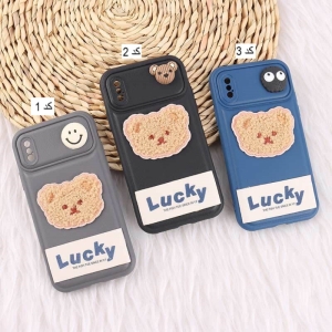 کاور  ژله ای Lucky عروسکی محافظ لنزدار مناسب برای گوشی موبایل  آیفون X / XS 