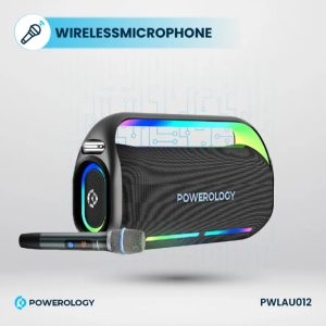  اسپیکر بلوتوثی کارائوکه همراه میکروفون پاورولوژی مدل PWLAU012 
