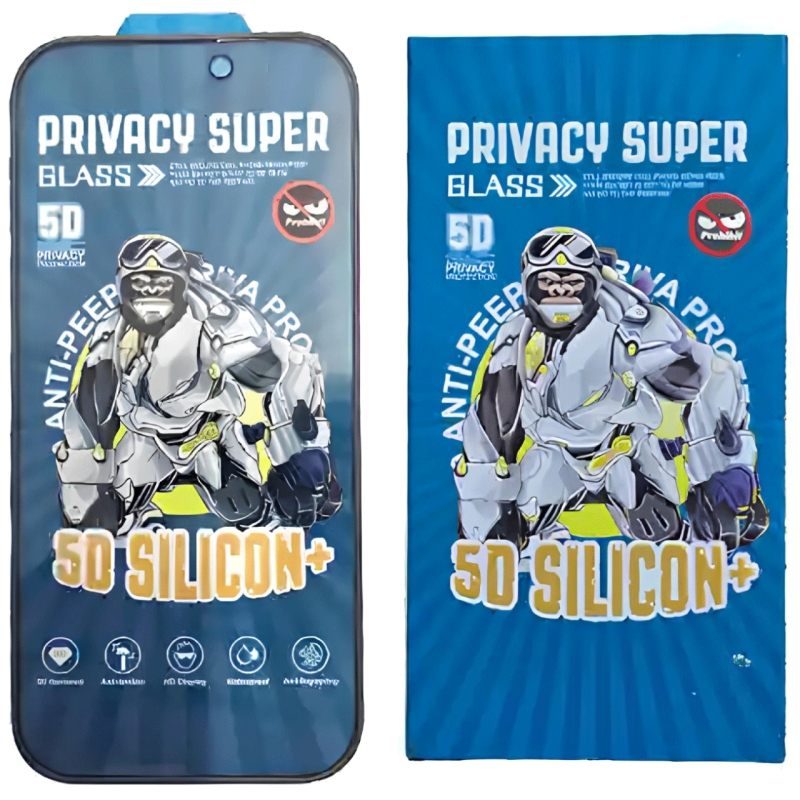  گلس پرایوسی ایربگ دار آیفون 15 پرو مکس 5 بعدی موکوسون Privacy Super 