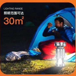 چراغ کمپینگ و پنکه شارژی قابل حمل سولار چند منظوره اسمایلینگشارک مدل FS-116