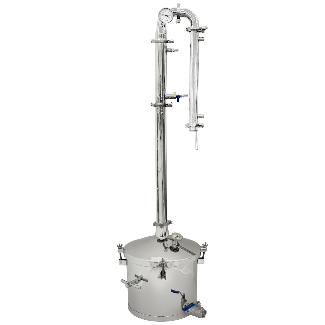 تقطیر تمام استیل 30 لیتری همراه با برج تقطیر 