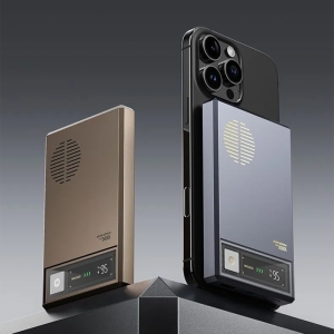 پاوربانک مگسیف وایرلس 15 وات 10000 یواسبی و تایپسی 20 وات با طراحی رترو راک مدل PBW117-B