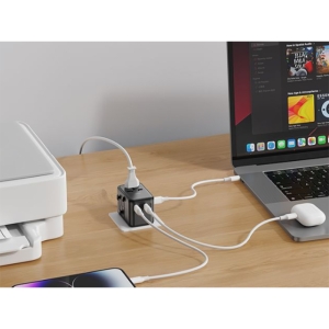  چند راهی برق مکعبی دو سوکت و دو یو اس بی و 3 تایپ سی ایکس او مدل WL22 