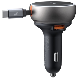 شارژر فندکی فست شارژ ماشین تایپ سی 80 وات با کابل جمع شونده تایپ سی مکدودو مدل CC-4850