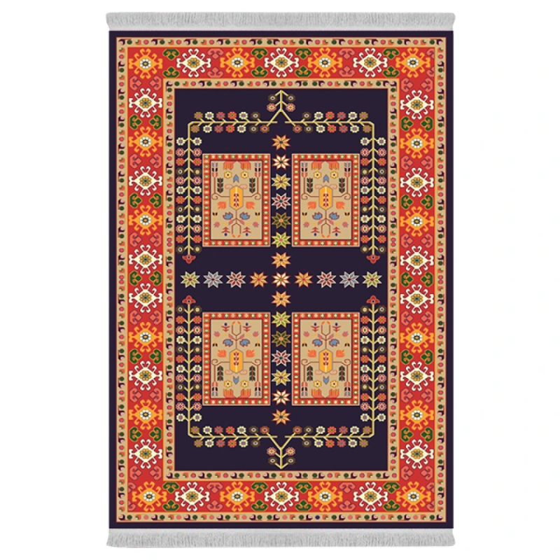 فرش پارچهای دفه مدل فرشینه طرح مدرن کد 859