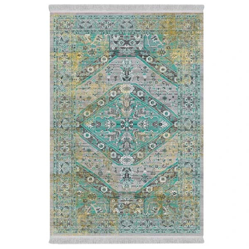 فرش پارچهای دفه مدل فرشینه طرح مدرن کد 687