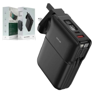 پاور بانک 10000 تایپسی، یواسبی و لایتنینگ 20 وات گرین لاین مدل GNTRVB10KBK