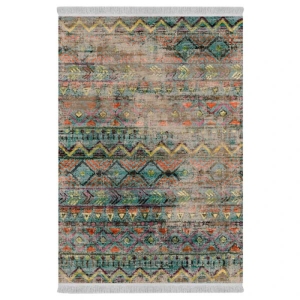 فرش ماشینی 1000 شانه دفه زمینه سبز حاشیه سبز مدل ابریشم‌نما کد 0638