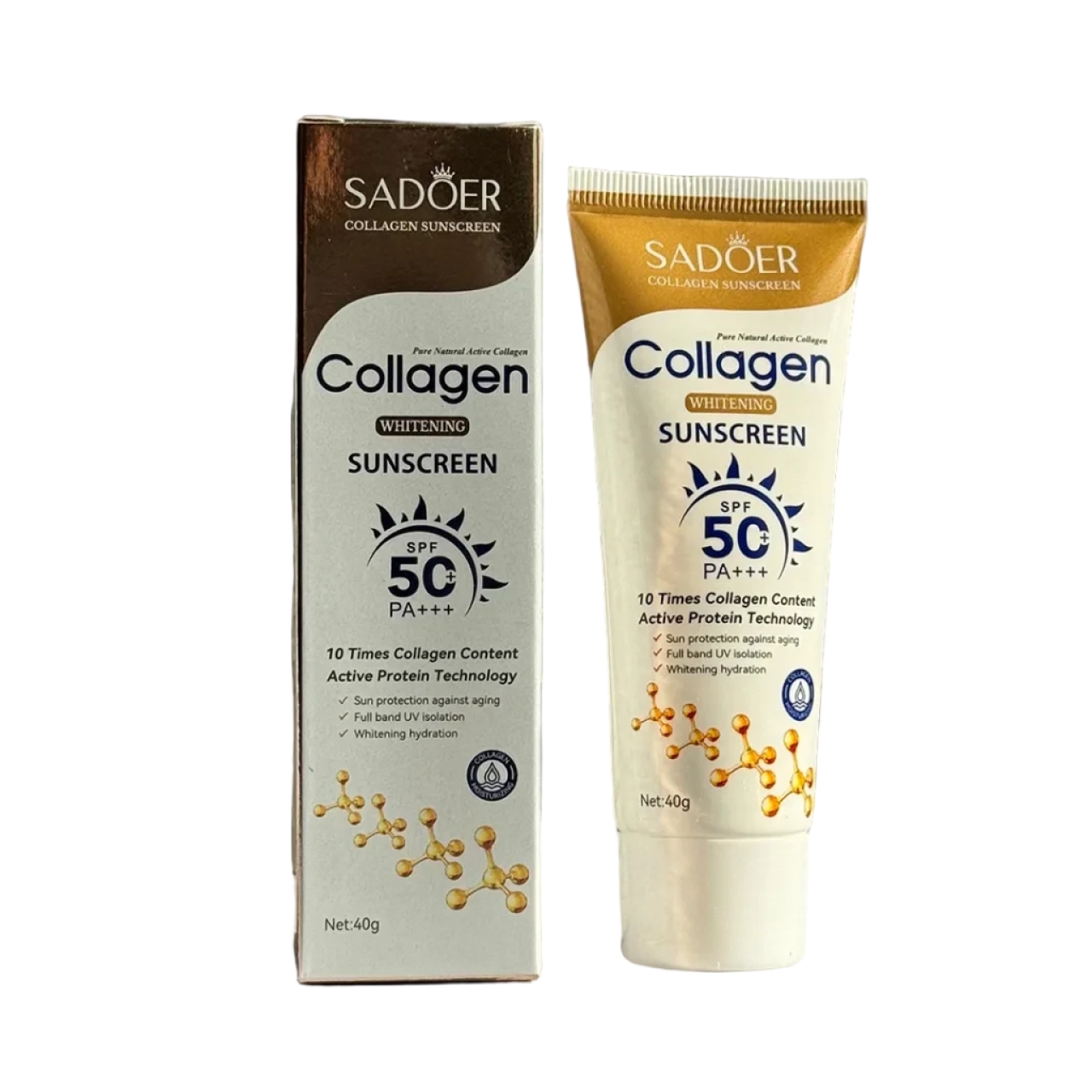 کرم ضد آفتاب سادور مدل کلاژن SPF 50 وزن 40 گرم