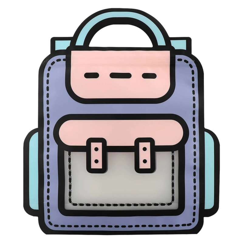 زیپ کیپ طرح کوله پشتی بنفش بسته پنج عددی