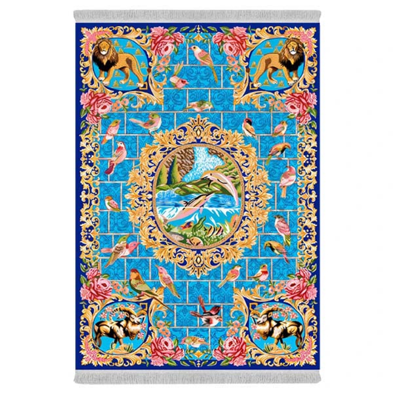 فرش پارچهای دفه مدل فرشینه هازان مخمل کد 070