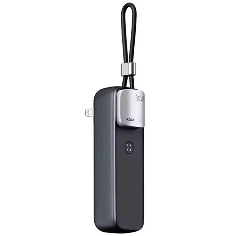  پاوربانک تایپ سی 30 وات 5000 به همراه کابل تایپ سی راک مدل RWC-8890 