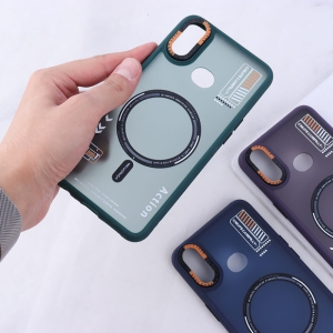 کاور مدل پشت مات طرح مگ سیف دور محافظ متال مناسب برای گوشی موبایل سامسونگ Samsung Galaxy A10s