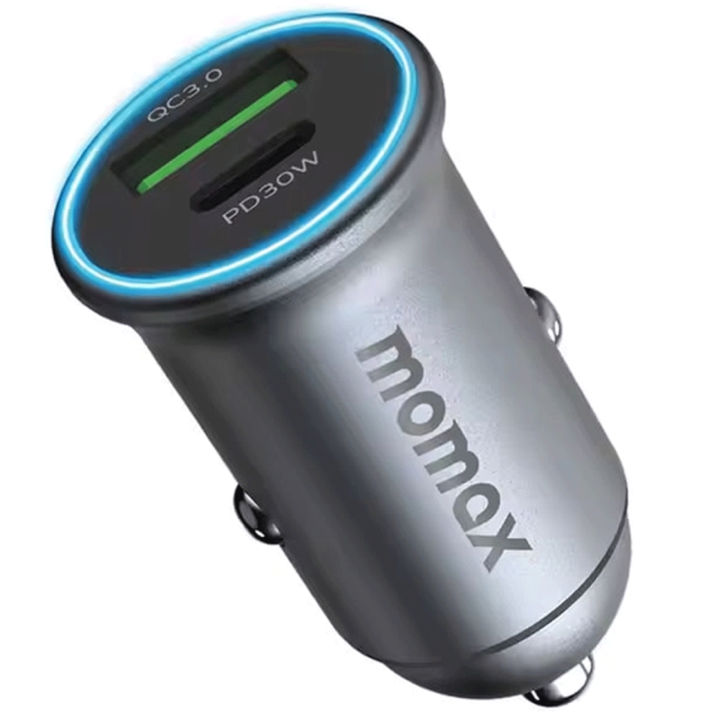  شارژر فندکی فست شارژ ماشین USB و تایپ‌سی 30 وات مومکس مدل UC18 