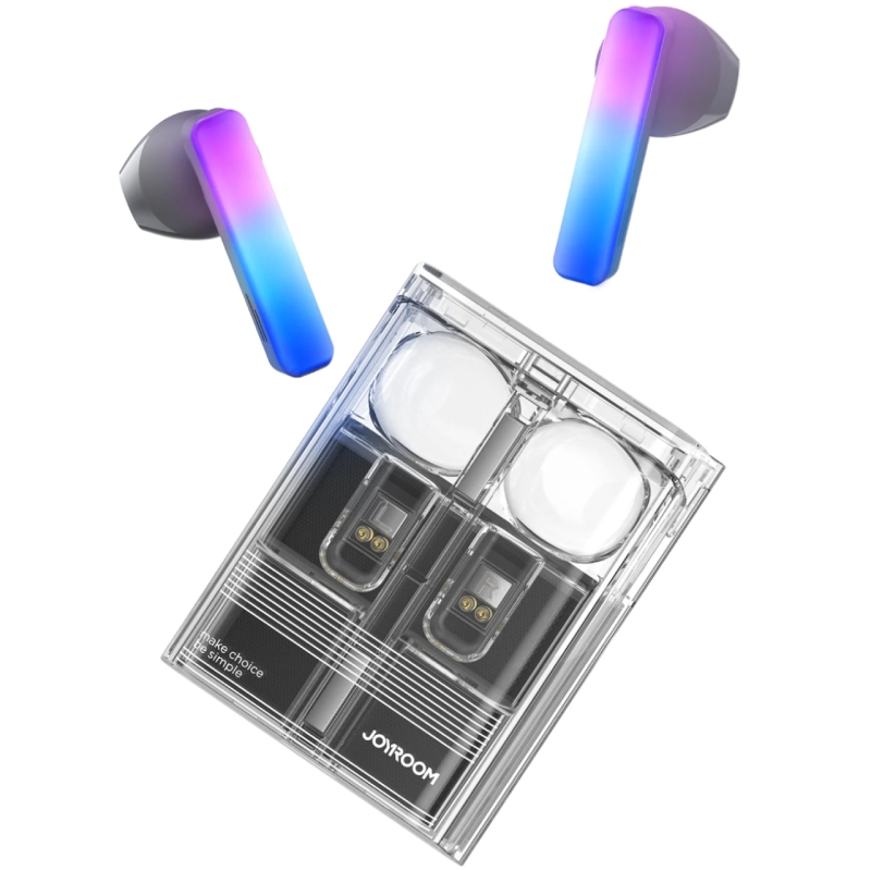  هندزفری بلوتوثی 5.3 طرح شفاف با چراغ‌ال‌ای‌دی جویروم مدل JR-TC1 