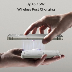 پاور بانک وایرلس مگنتی 15 وات 5000 مومکس مدل Q.Mag X