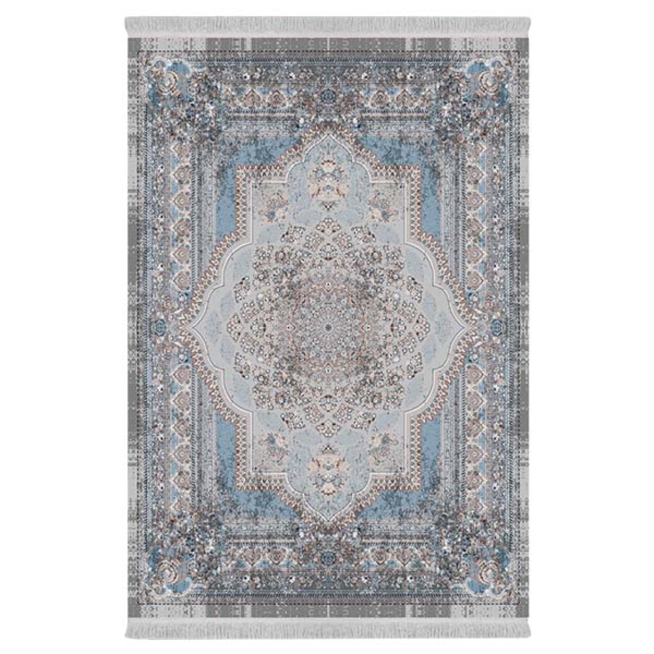 فرش پارچهای دفه مدل فرشینه طرح مدرن کد 36