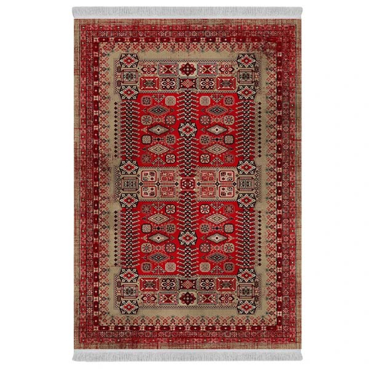 فرش پارچهای دفه مدل فرشینه طرح مدرن کد 514