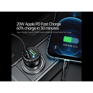 شارژر فندکی فست شارژ ماشین تایپ سی 38 وات مک دودو مدل CC-597