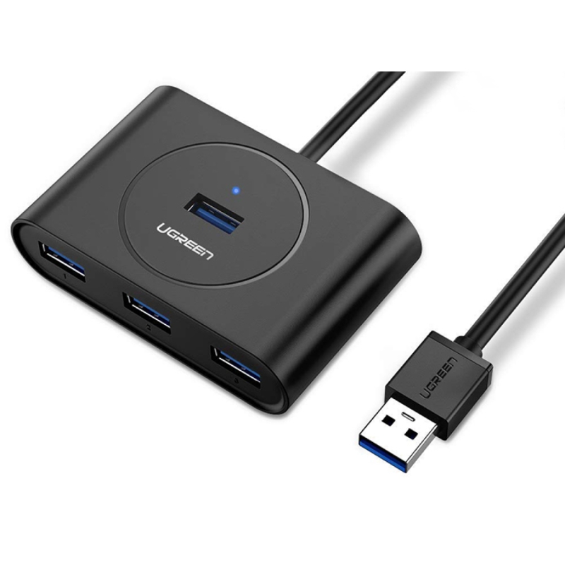  پاورهاب یو اس بی 4 پورت یک متر یوگرین مدل Ugreen CR113 20291 USB 3.0 HUB 4 port 