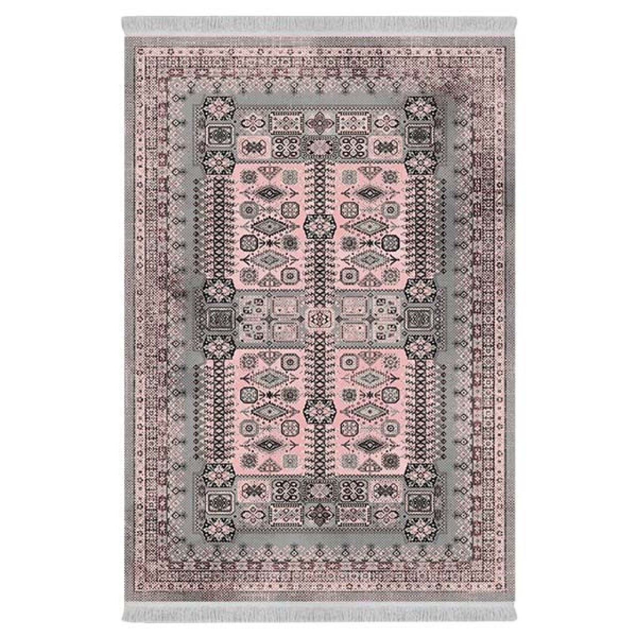 فرش پارچهای دفه مدل فرشینه طرح مدرن کد 355