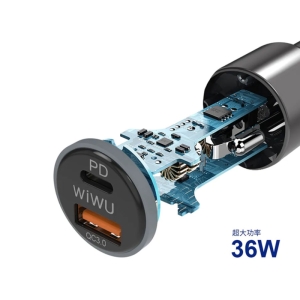  شارژر فندکی فست شارژ ماشین تایپ سی وات ویوو مدل PC100 