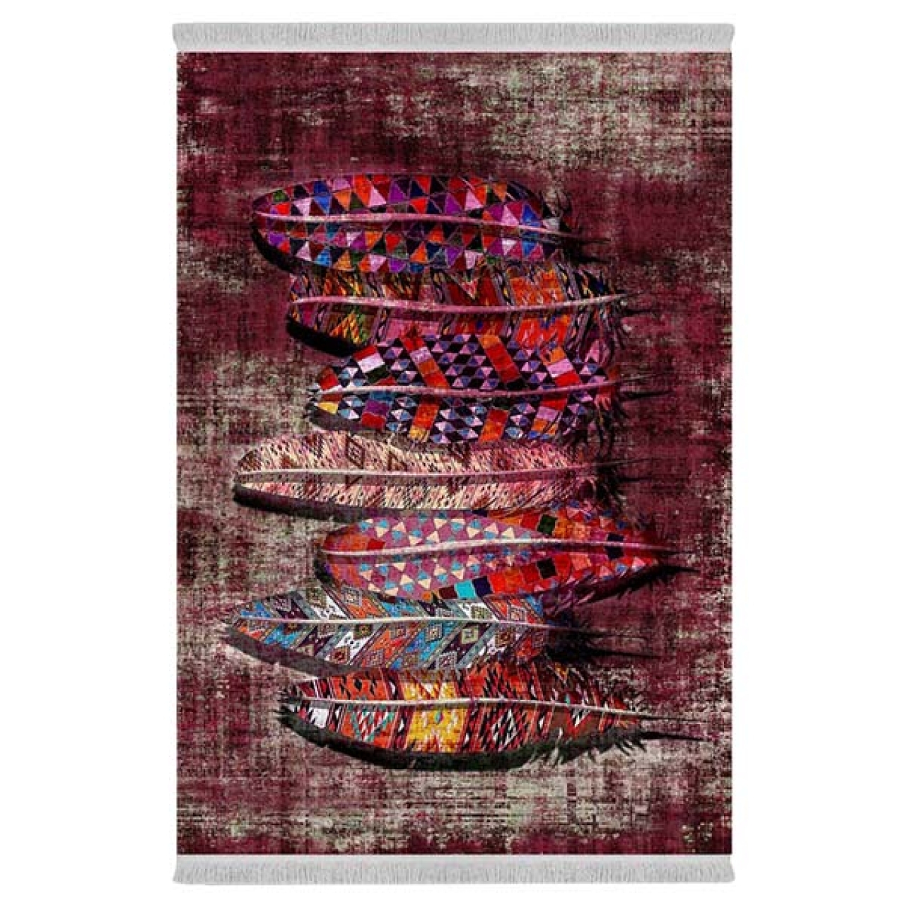 فرش پارچهای دفه مدل فرشینه طرح مدرن کد 350