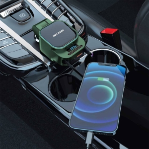  شارژر فندکی فست شارژ ماشین 96 وات USB، Type-C و Lightning گرین لاین مدل GN96WRCCGN 