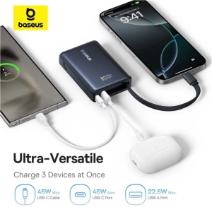  پاوربانک بیسوس فست شارژ 45 وات Type-C و USB مدل PPPG-1W45C P10076803123 