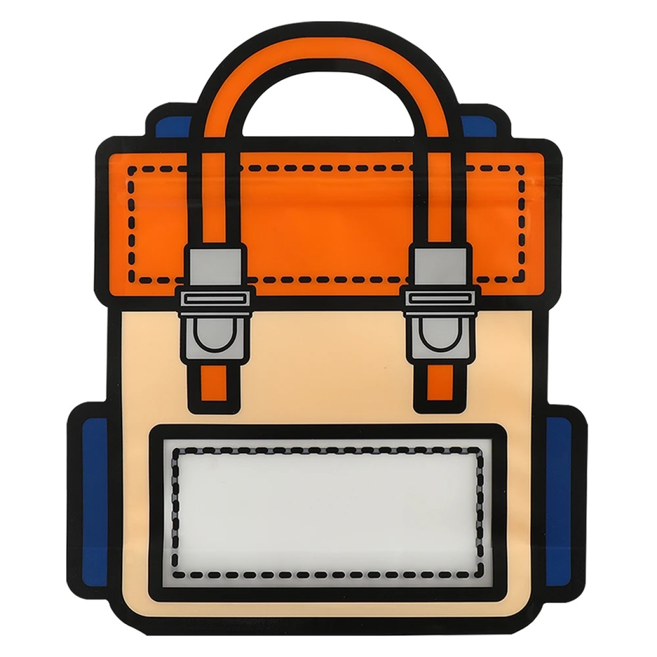  زیپ کیپ طرح کوله پشتی نارنجی بسته پنج عددی