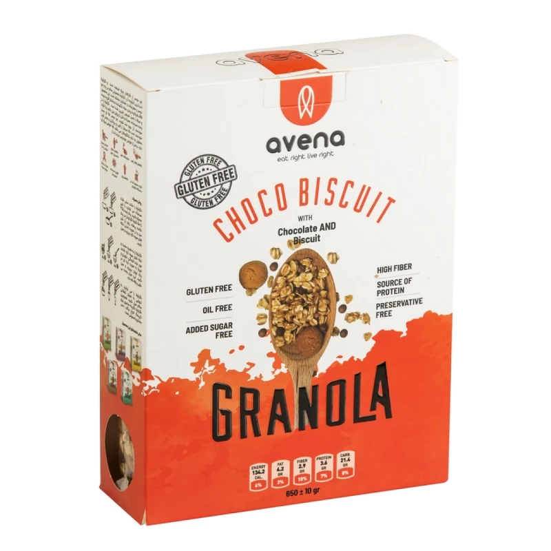 گرانولای بیسکوئیت و شکلات چیپسی اونا حجم 650 گرم