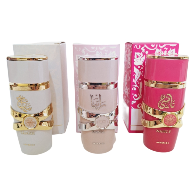 پک اقتصادی سه عددی عطر های زنانه آرتمیوس کالکشن مدل یارا صورتی, یارا موی سفید, یارا کندی حجم 30 میل