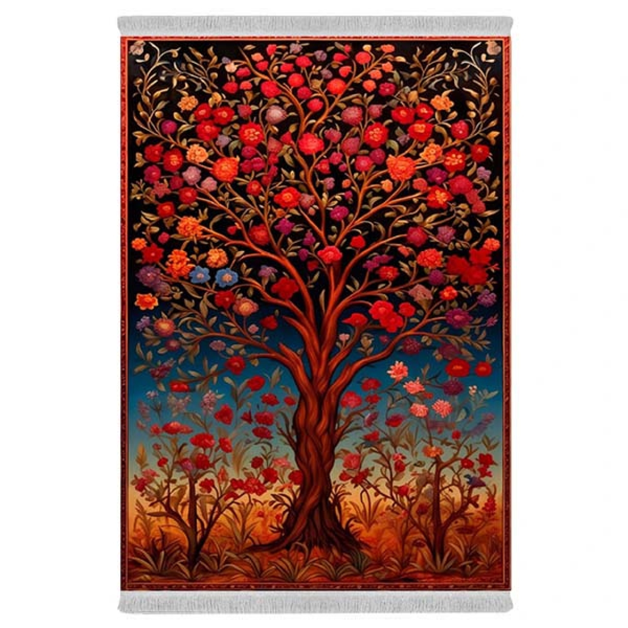 فرش پارچهای دفه مدل فرشینه هازان مخمل کد 027