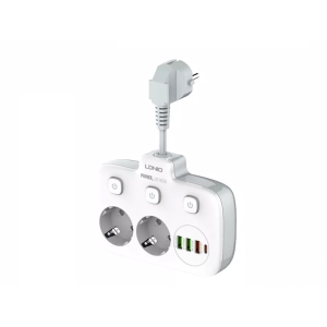  چند راهی برق و شارژر 4 پورت الدنیو مدل  LDNIO SE2435 