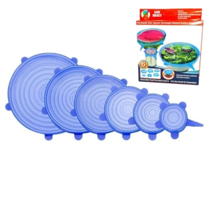 درپوش ظرف مدل سیلیکونی مجموعه 6 عددی مدل SUPER STRETCH