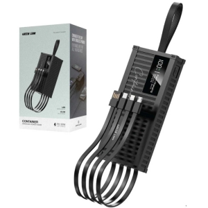 پاوربانک 10000 تایپ سی، لایتنینگ، میکرو یواسبی و یواسبی 22.5 وات گرین GNCONPB10KBK