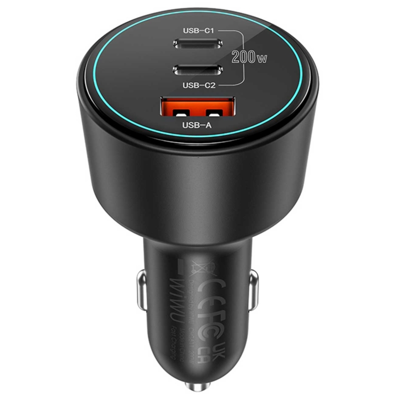  شارژر فندکی فست شارژ ماشین تایپ‌سی 200 وات ویوو مدل WI-QC026 