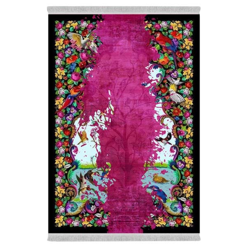 فرش پارچهای دفه مدل فرشینه طرح مدرن کد 352