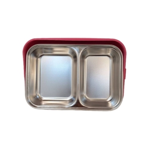 ظرف غذا داخل استیل دو طبقه طرح لبخند مدل ML 6259