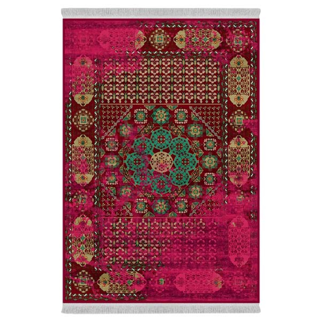 فرش پارچهای دفه مدل فرشینه طرح مدرن کد 353