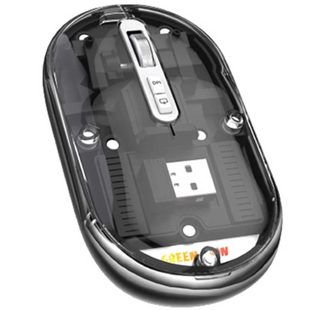  موس بی سیم طرح شفاف گرین لاین مدل GNTRMSELITEGY 