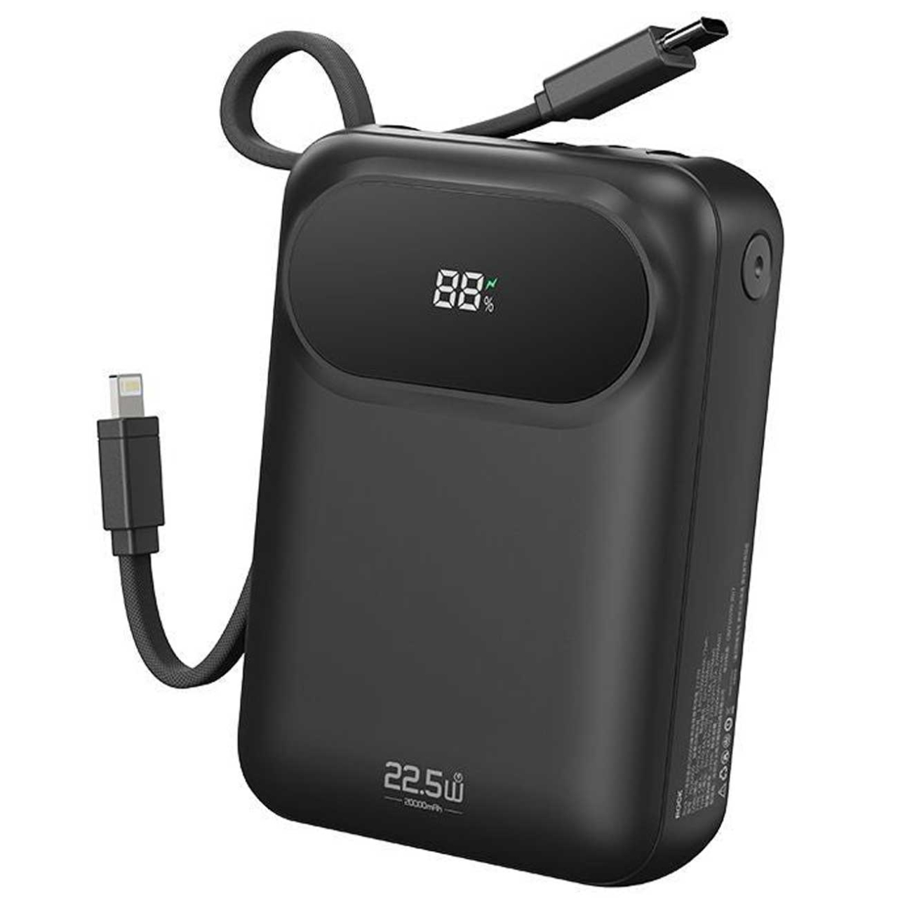  پاوربانک 20000 میلی آمپر تایپ سی، لایتنینگ و یو اس بی 22.5 وات راک مدل  Y11 mini 