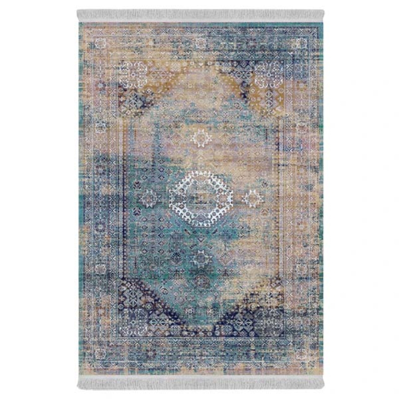 فرش پارچهای دفه مدل فرشینه طرح مدرن کد 760