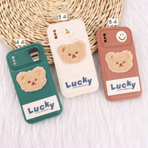کاور  ژله ای Lucky عروسکی محافظ لنزدار مناسب برای گوشی موبایل  آیفون X / XS 