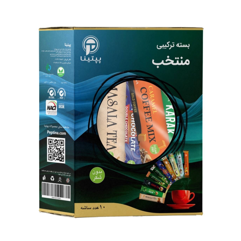 بسته ترکیبی منتخب پپتینا جعبه 10 عددی