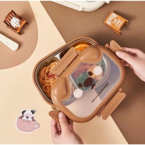 ظرف غذا داخل استیل طرح سگ مدل 1042